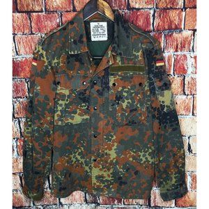 VTG 1995 GEKohler GmbH Germany Flags Army Military Camo Jacket Small GR-NR 1